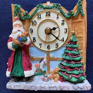 Quartz Vintage Ceramic Christmas Clock
